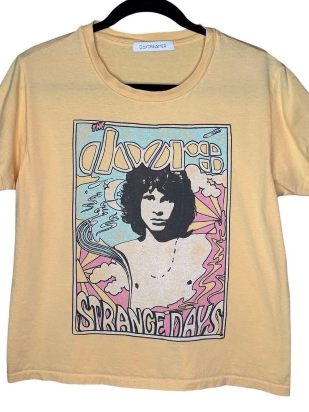 Daydreamer Kids Pale Yellow The Doors "Strange Days" Graphic Tee